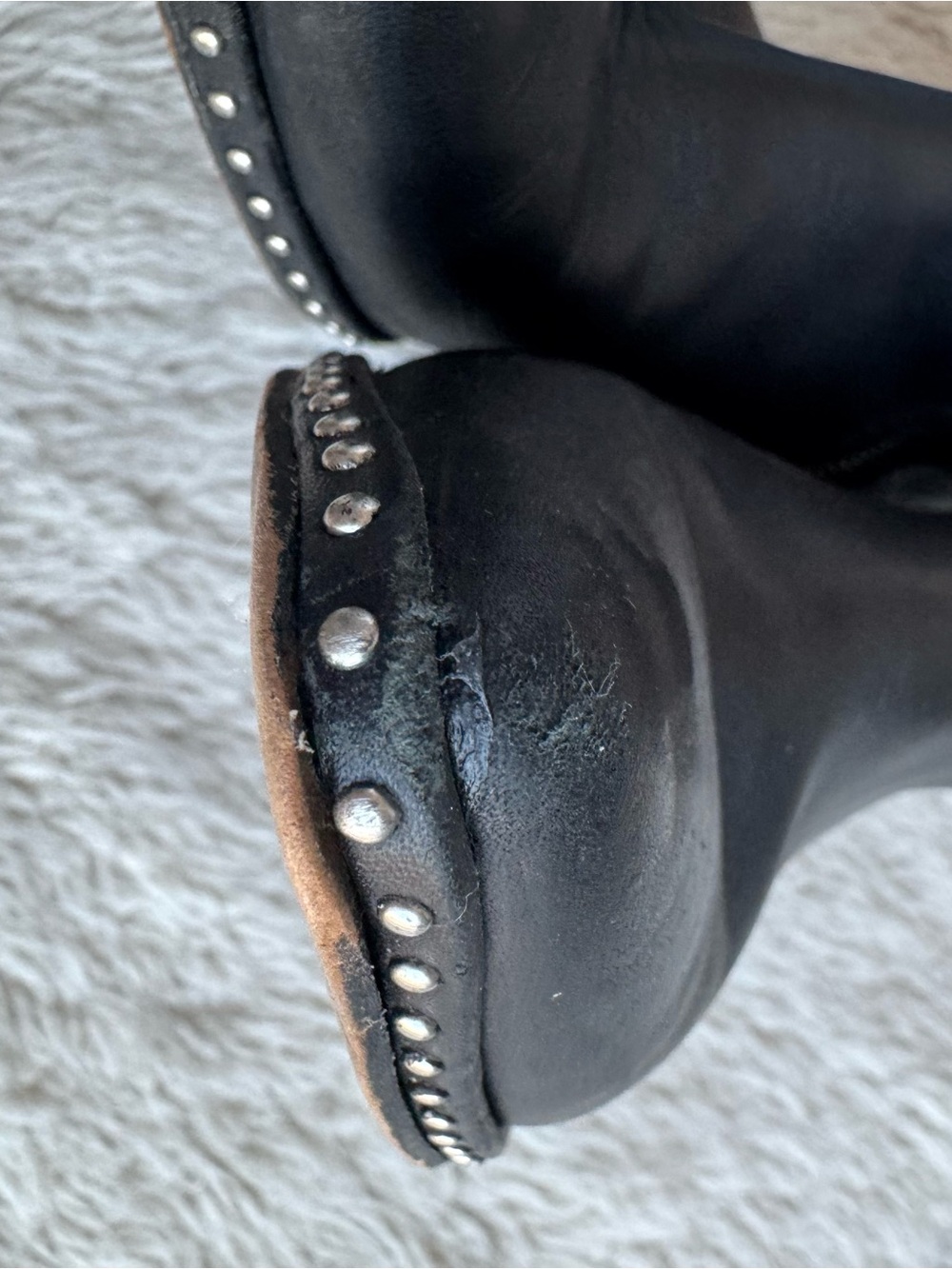 Dolce Vita | Women’s Studded Western Ankle Boots Black Faux Leather - Picture 7 of 7
